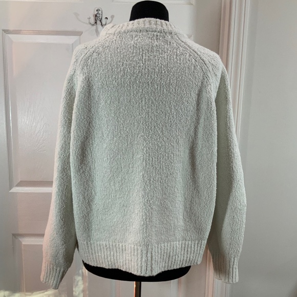 Banana Republic Cotton Merino Wool Cream Pullover Long Sleeve Sweater Size XL - Picture 5 of 8